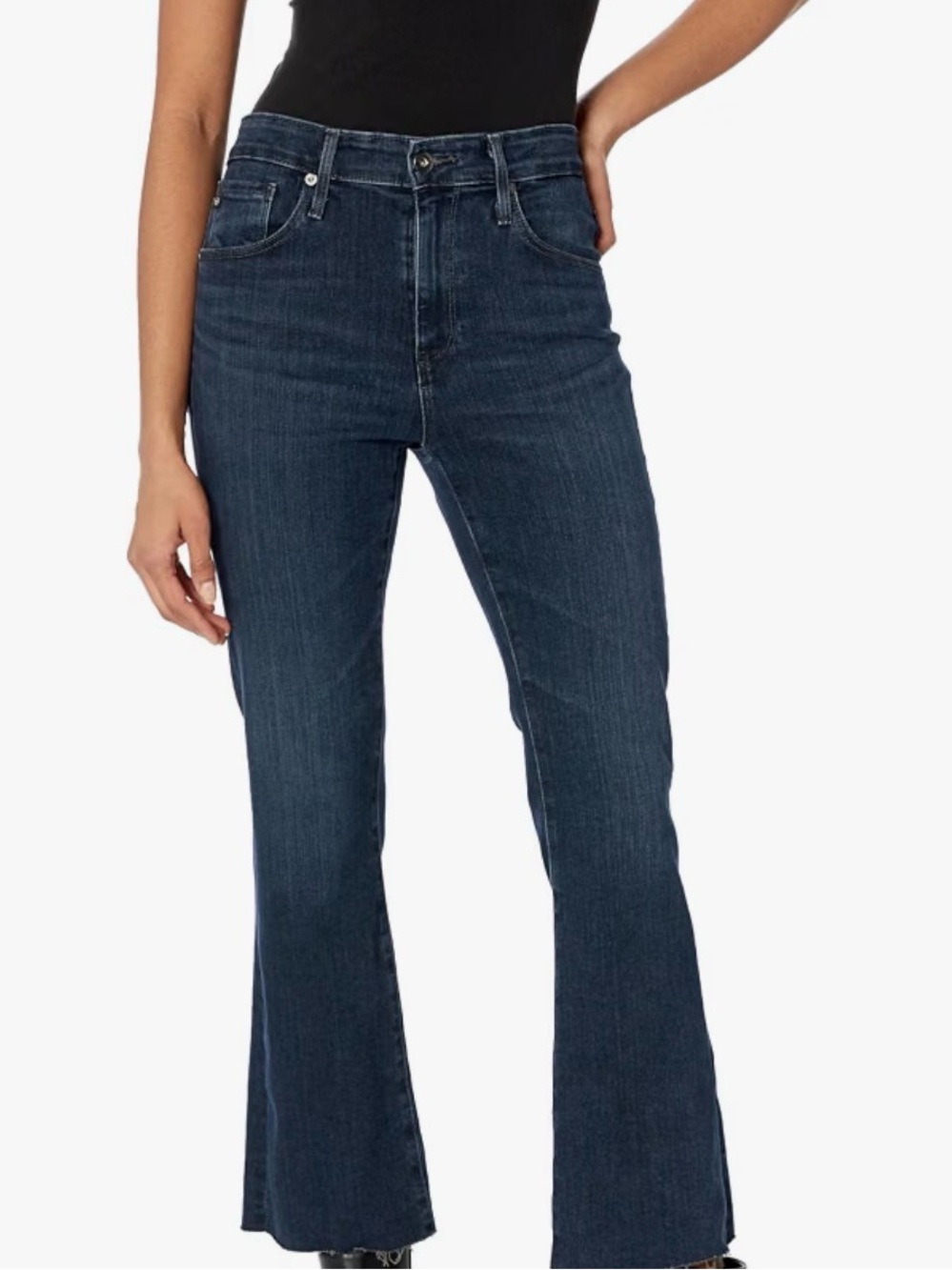 AG ED Denim Farrah Jeans Boot Crop High Rise Contour 360 31